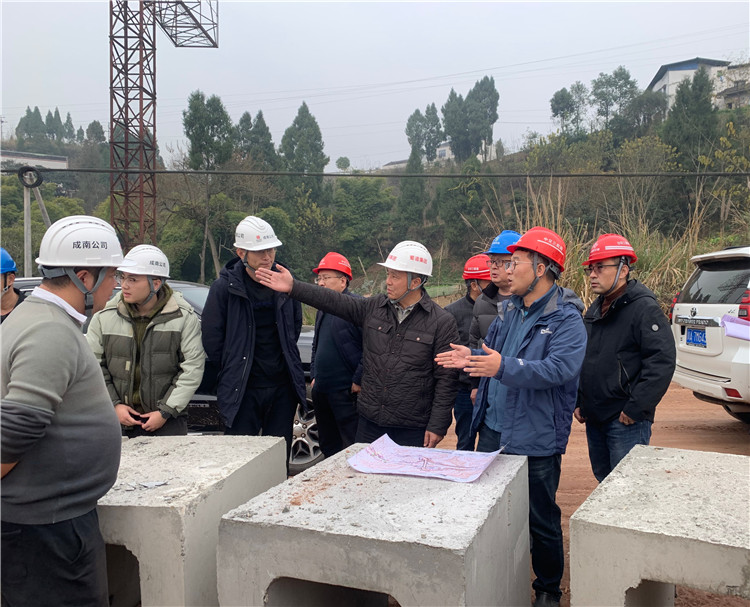 no019-1.12成南公司党委副书记、总经理万忠金带队赴成南扩容项目南充段开展工作调研.jpg