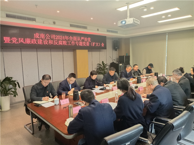 成南公司召开2024年全面从严治党暨党风廉政开元棋牌和反腐败工作专题党委(扩大)会.jpg
