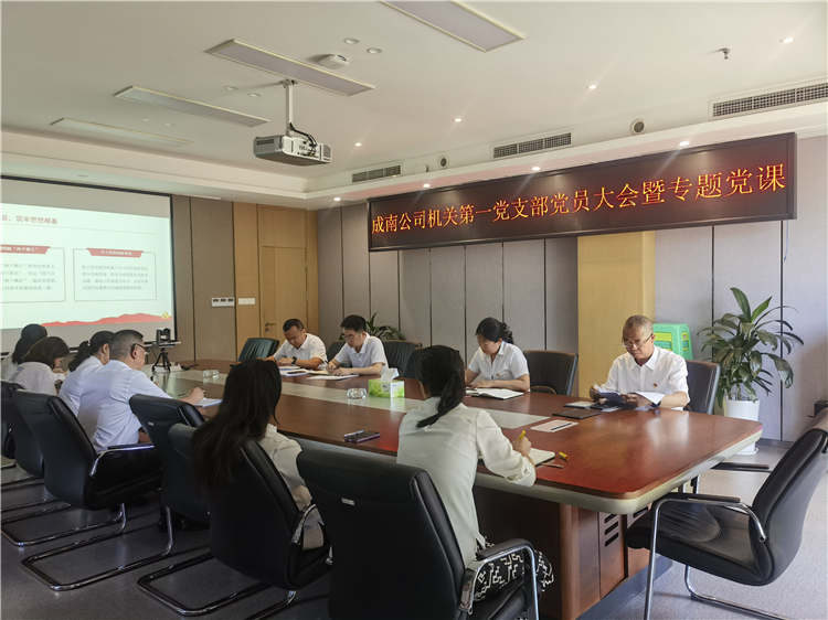 公司机关第一党支部召开支部党员大会暨专题党课.jpg