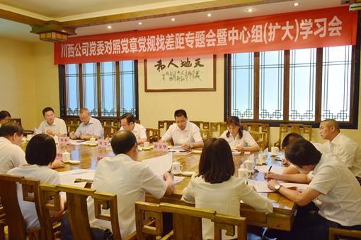 20190828川西公司召开“不忘初心、牢记使命”主题教育对照党章党规找差距专题会暨党委中心组（扩大）学习会.jpg